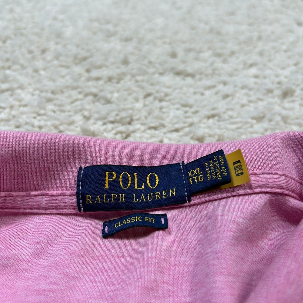 Polo Ralph Lauren Polo Shirt XXL Pink Classic Fit Soft Cotton Short Sleeve - Picture 6 of 9